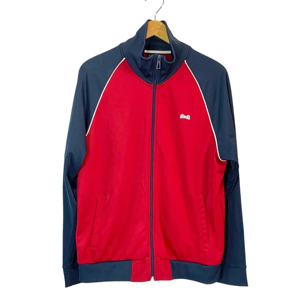 LE TIGRE Navy & Maroon Preppy Zip Jacket Sz XL - Picture 2 of 6